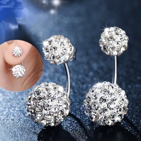 Last one! Crystal double ball earrings - Picture 5 of 6